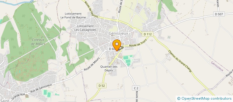 localisation de l'entreprise CTRE COM ACTION SOCIALE à GENISSIEUX