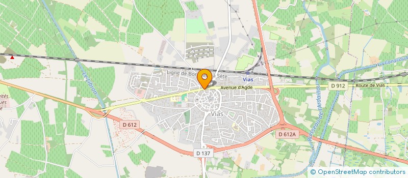 localisation de l'entreprise CTRE COM ACTION SOCIALE à VIAS