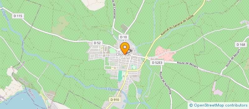 localisation de l'entreprise CTRE COM ACTION SOCIALE à OLONZAC