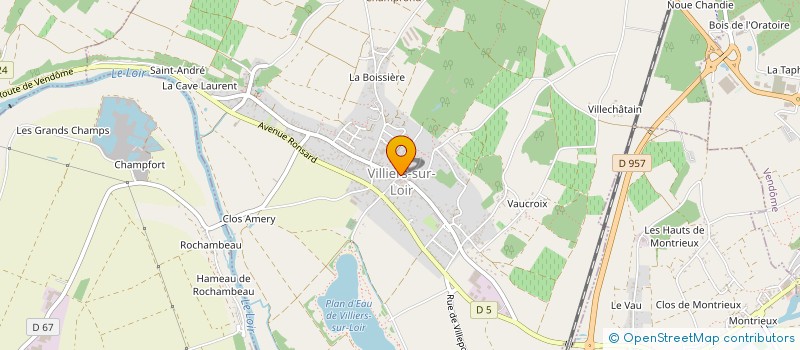 localisation de l'entreprise CTRE COM ACTION SOCIALE à VILLIERS-SUR-LOIR