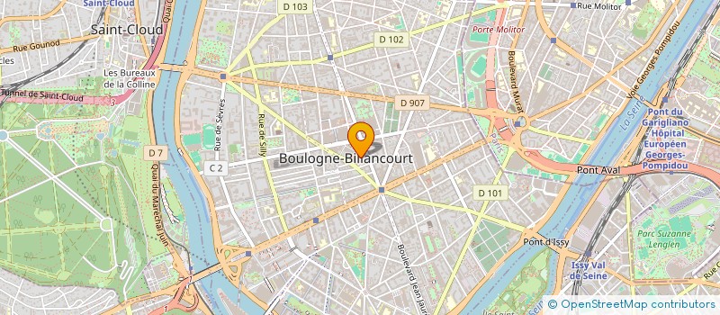 localisation de l'entreprise CTRE COM ACTION SOCIALE à BOULOGNE-BILLANCOURT