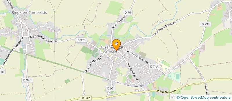 localisation de l'entreprise CTRE COM ACTION SOCIALE AVESNES-AUBERT à AVESNES-LES-AUBERT