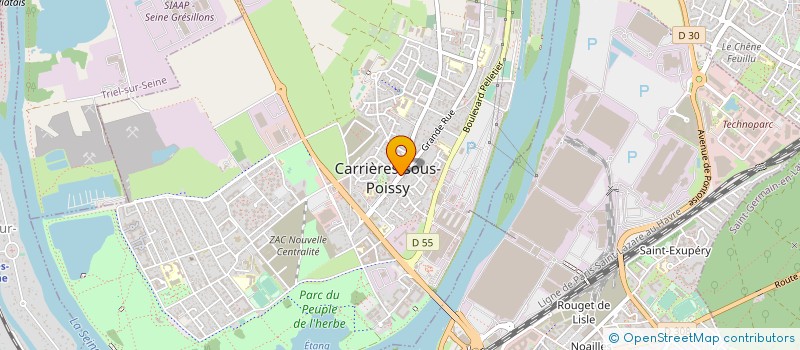 localisation de l'entreprise CTRE COM ACTION SOCIALE CARRIERES-POISSY à CARRIERES-SOUS-POISSY