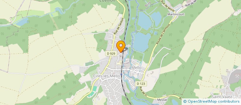 localisation de l'entreprise CTRE COM ACTION SOCIALE CIRES LES MELL0  CIRES-LES-MELLO