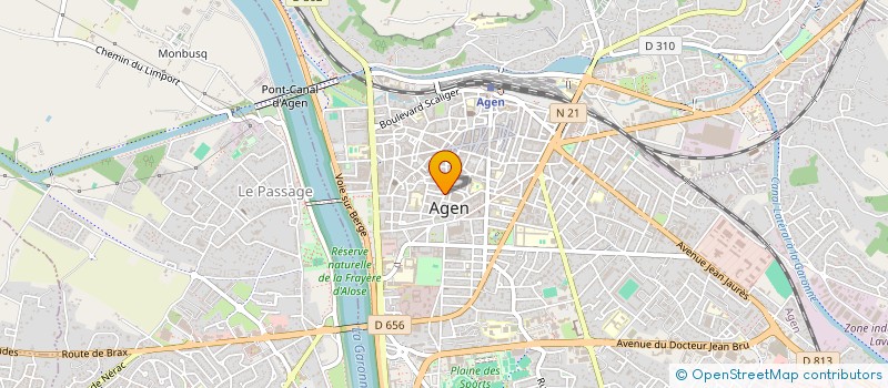 localisation de l'entreprise CTRE COM ACTION SOCIALE D'AGEN à AGEN