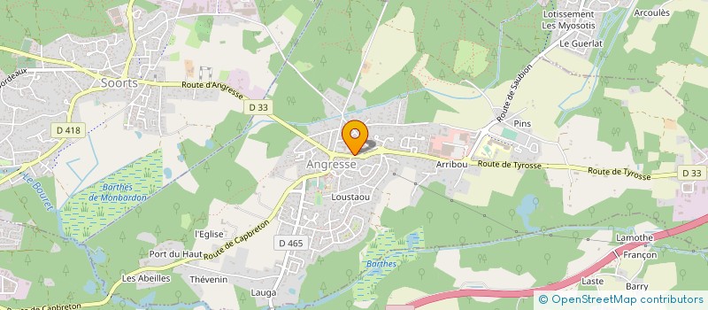 localisation de l'entreprise CTRE COM ACTION SOCIALE D'ANGRESSE à ANGRESSE