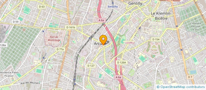 localisation de l'entreprise CTRE COM ACTION SOCIALE D ARCUEIL à ARCUEIL