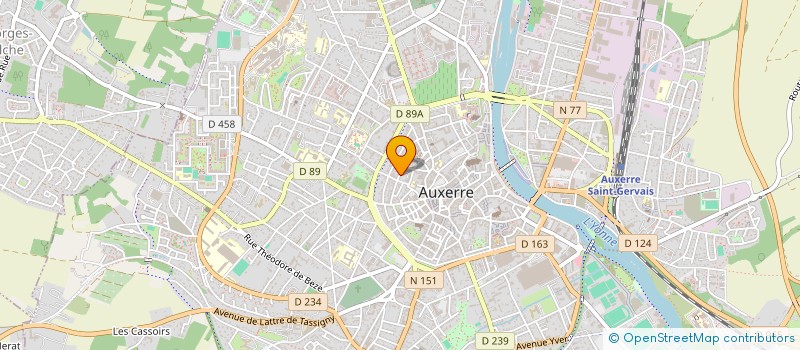 localisation de l'entreprise CTRE COM ACTION SOCIALE D'AUXERRE à AUXERRE