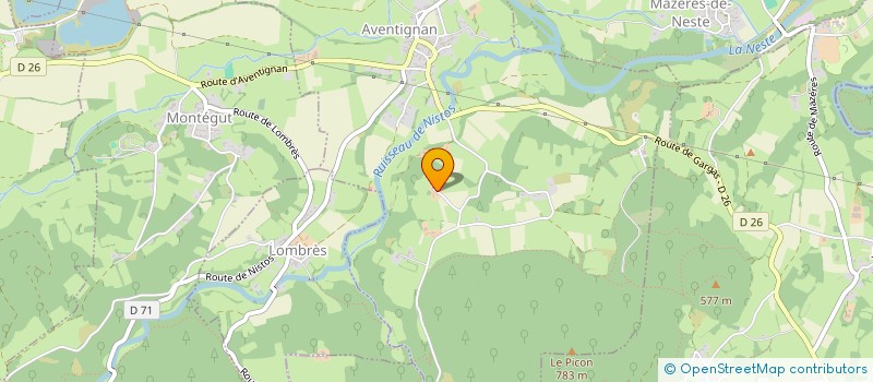 localisation de l'entreprise CTRE COM ACTION SOCIALE D'AVENTIGNAN à AVENTIGNAN