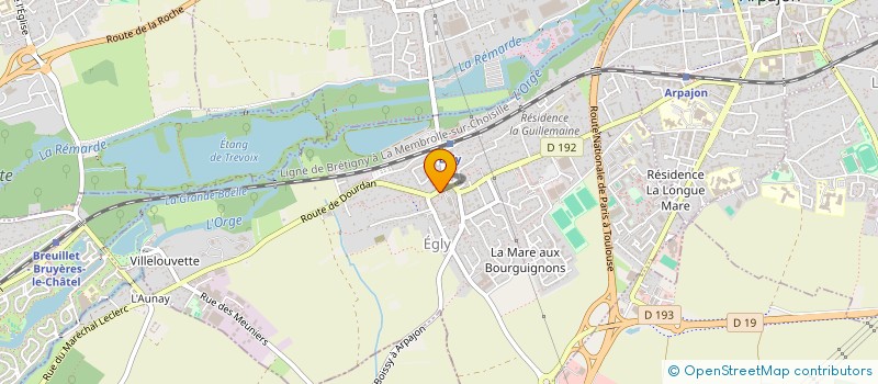 localisation de l'entreprise CTRE COM ACTION SOCIALE D EGLY à EGLY