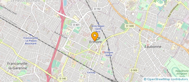 localisation de l'entreprise CTRE COM ACTION SOCIALE D ERMONT à ERMONT
