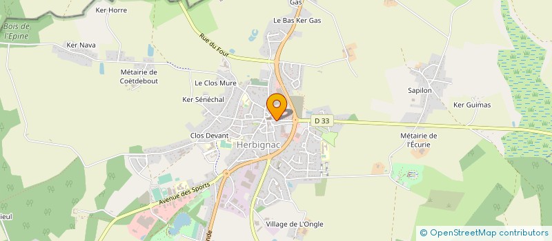 localisation de l'entreprise CTRE COM ACTION SOCIALE D'HERBIGNAC à HERBIGNAC