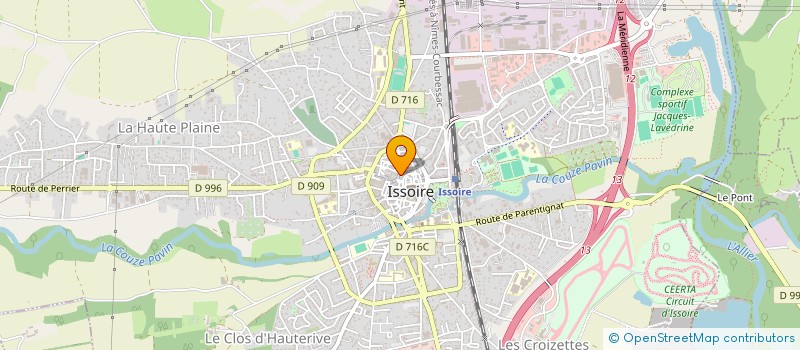 localisation de l'entreprise CTRE COM ACTION SOCIALE D ISSOIRE à ISSOIRE