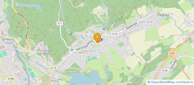 localisation de l'entreprise CTRE COM ACTION SOCIALE D'OFFEMONT  OFFEMONT