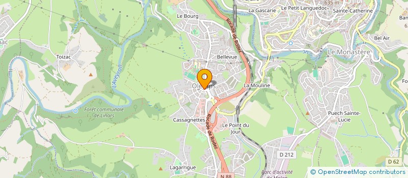 localisation de l'entreprise CTRE COM ACTION SOCIALE D'OLEMPS à OLEMPS