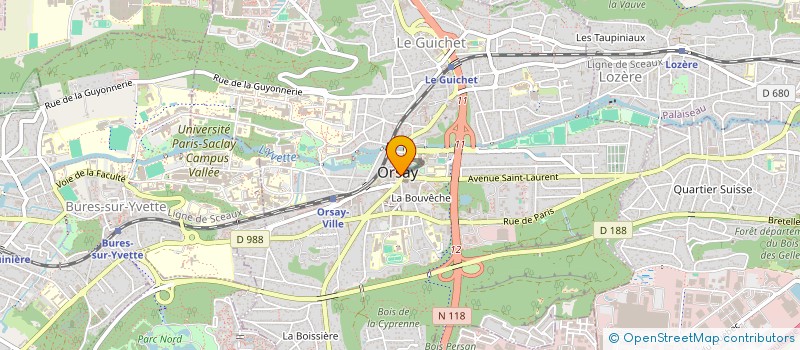 localisation de l'entreprise CTRE COM ACTION SOCIALE D ORSAY  ORSAY