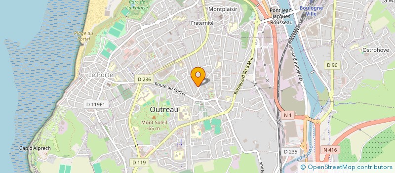 localisation de l'entreprise CTRE COM ACTION SOCIALE D'OUTREAU à OUTREAU