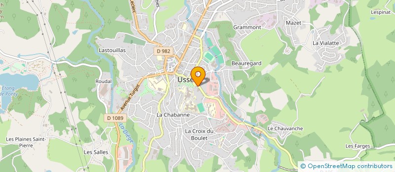 localisation de l'entreprise CTRE COM ACTION SOCIALE D USSEL à USSEL