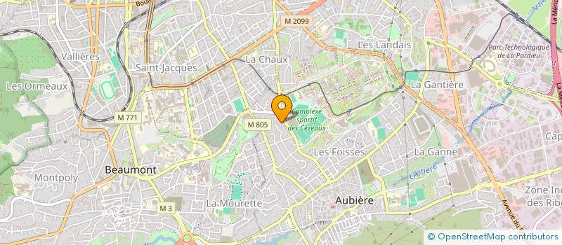 localisation de l'entreprise CTRE COM ACTION SOCIALE DE AUBIERE à AUBIERE