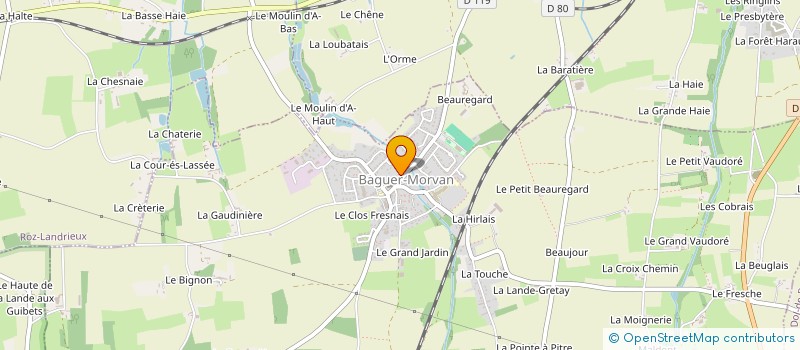 localisation de l'entreprise CTRE COM ACTION SOCIALE DE BAGUER MORVAN  BAGUER-MORVAN