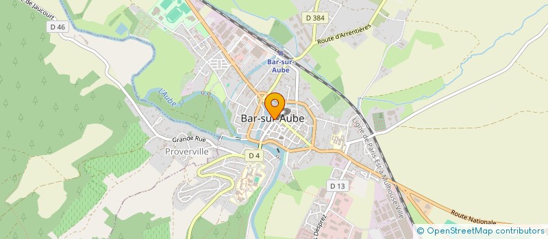 localisation de l'entreprise CTRE COM ACTION SOCIALE DE BAR SUR AUBE à BAR-SUR-AUBE