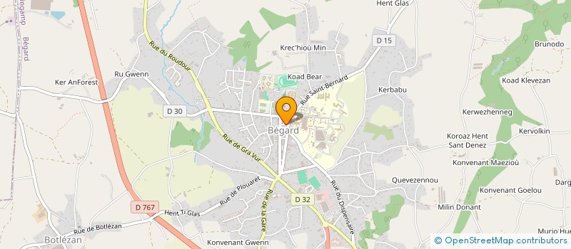localisation de l'entreprise CTRE COM ACTION SOCIALE DE BEGARD à BEGARD