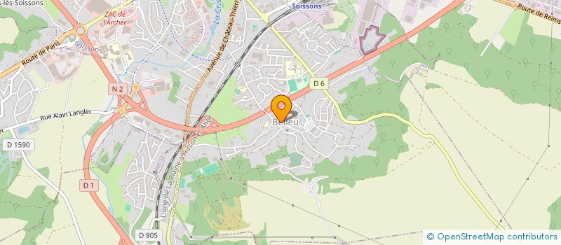 localisation de l'entreprise CTRE COM ACTION SOCIALE DE BELLEU à BELLEU