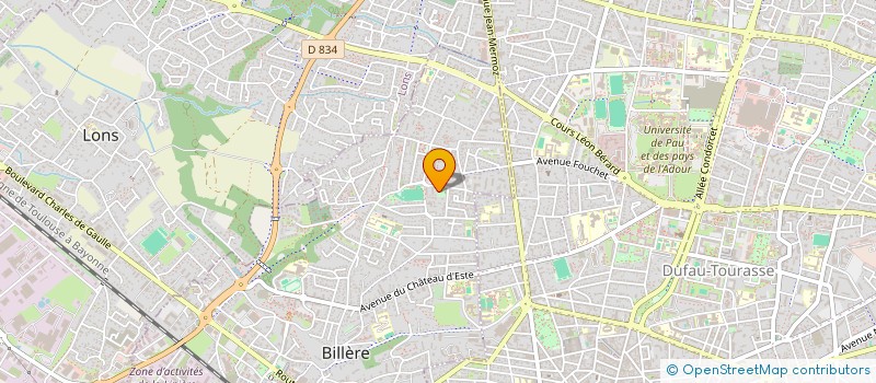 localisation de l'entreprise CTRE COM ACTION SOCIALE DE BILLERE à BILLERE