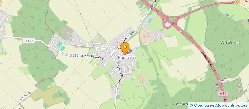 localisation de l'entreprise CTRE COM ACTION SOCIALE DE BOULANGE  BOULANGE