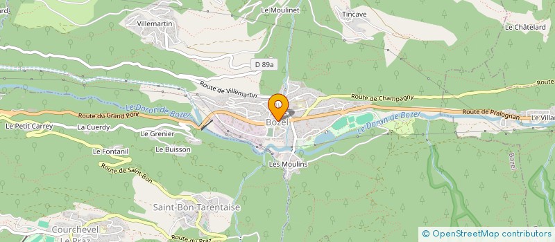 localisation de l'entreprise CTRE COM ACTION SOCIALE DE BOZEL  BOZEL