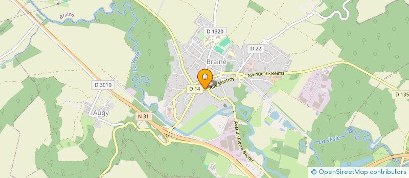 localisation de l'entreprise CTRE COM ACTION SOCIALE DE BRAINE à BRAINE