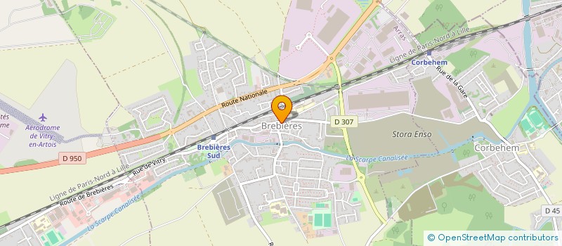 localisation de l'entreprise CTRE COM ACTION SOCIALE DE BREBIERES à BREBIERES