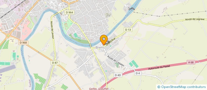 localisation de l'entreprise CTRE COM ACTION SOCIALE DE BRENS à BRENS