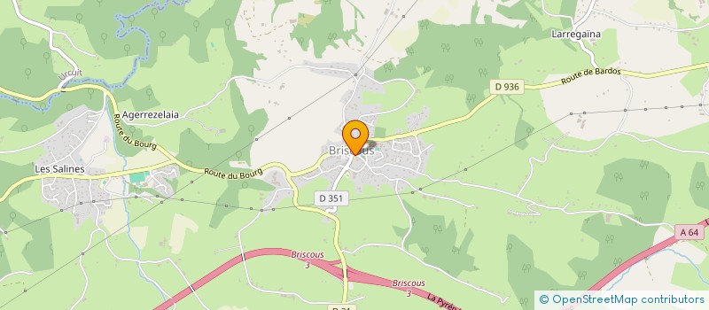 localisation de l'entreprise CTRE COM ACTION SOCIALE DE BRISCOUS à BRISCOUS