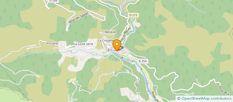 localisation de l'entreprise CTRE COM ACTION SOCIALE DE BURZET  BURZET