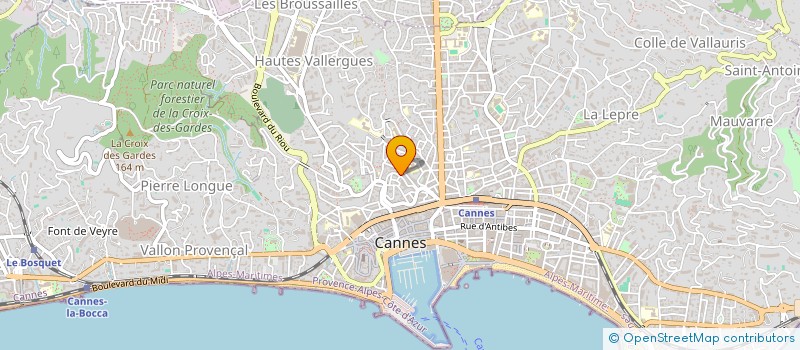localisation de l'entreprise CTRE COM ACTION SOCIALE DE CANNES à CANNES