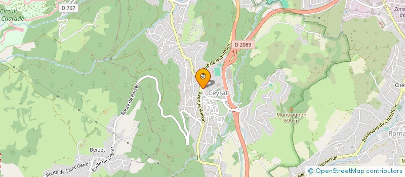 localisation de l'entreprise CTRE COM ACTION SOCIALE DE CEYRAT à CEYRAT