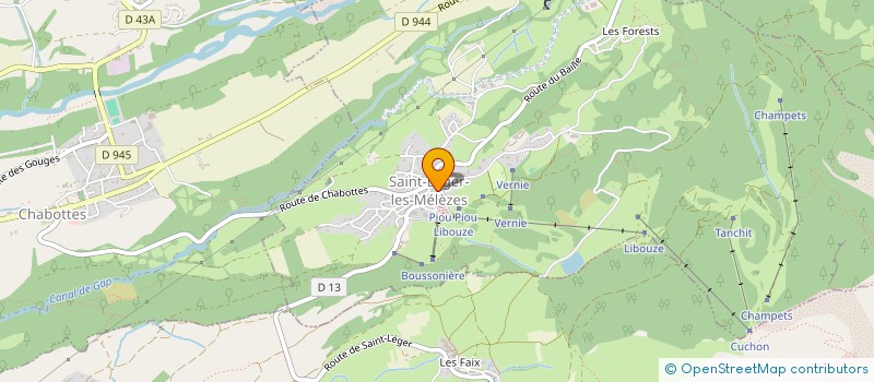 localisation de l'entreprise CTRE COM ACTION SOCIALE DE CHABOTTES à CHABOTTES