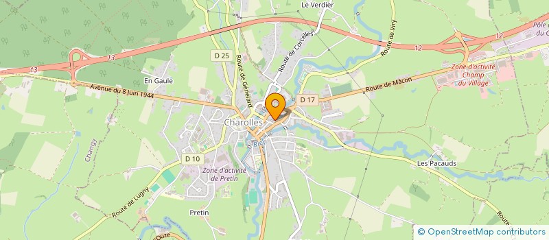 localisation de l'entreprise CTRE COM ACTION SOCIALE DE CHAROLLES à CHAROLLES