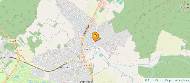 localisation de l'entreprise CTRE COM ACTION SOCIALE DE CHAUMONTEL à CHAUMONTEL