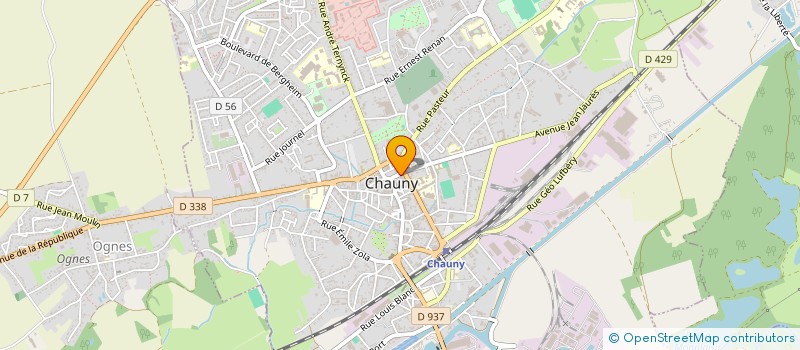 localisation de l'entreprise CTRE COM ACTION SOCIALE DE CHAUNY à CHAUNY
