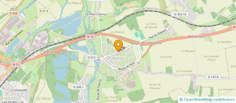 localisation de l'entreprise CTRE COM ACTION SOCIALE DE CHERISY à CHERISY