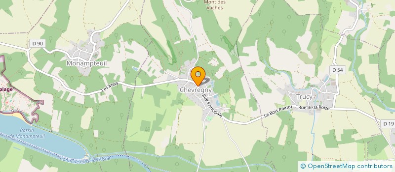 localisation de l'entreprise CTRE COM ACTION SOCIALE DE CHEVREGNY à CHEVREGNY