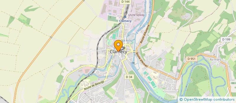 localisation de l'entreprise CTRE COM ACTION SOCIALE DE CLAMECY à CLAMECY