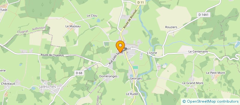 localisation de l'entreprise CTRE COM ACTION SOCIALE DE CLUGNAT  CLUGNAT