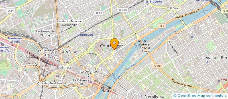 localisation de l'entreprise CTRE COM ACTION SOCIALE DE COURBEVOIE à COURBEVOIE