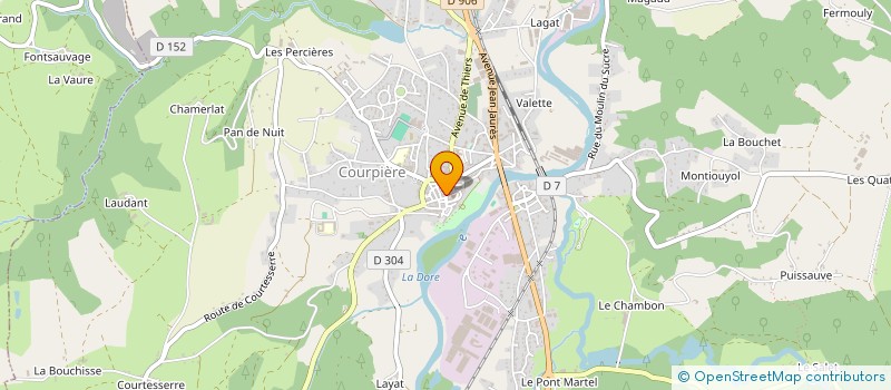 localisation de l'entreprise CTRE COM ACTION SOCIALE DE COURPIERE à COURPIERE