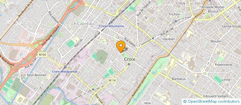 localisation de l'entreprise CTRE COM ACTION SOCIALE DE CROIX à CROIX