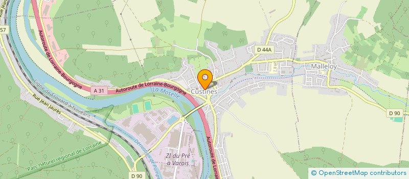 localisation de l'entreprise CTRE COM ACTION SOCIALE DE CUSTINES  CUSTINES