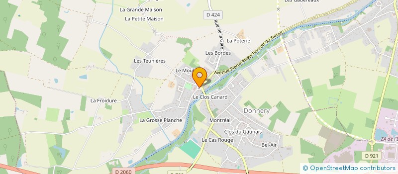 localisation de l'entreprise CTRE COM ACTION SOCIALE DE DONNERY à DONNERY